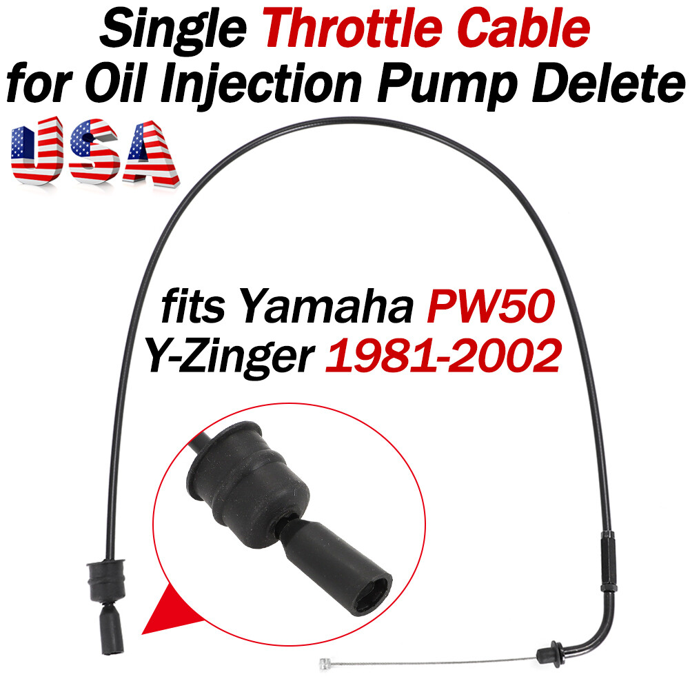 Fits Yamaha PW50 Single Throttle Cable for Oil Injection Pump Delete 1981-2002