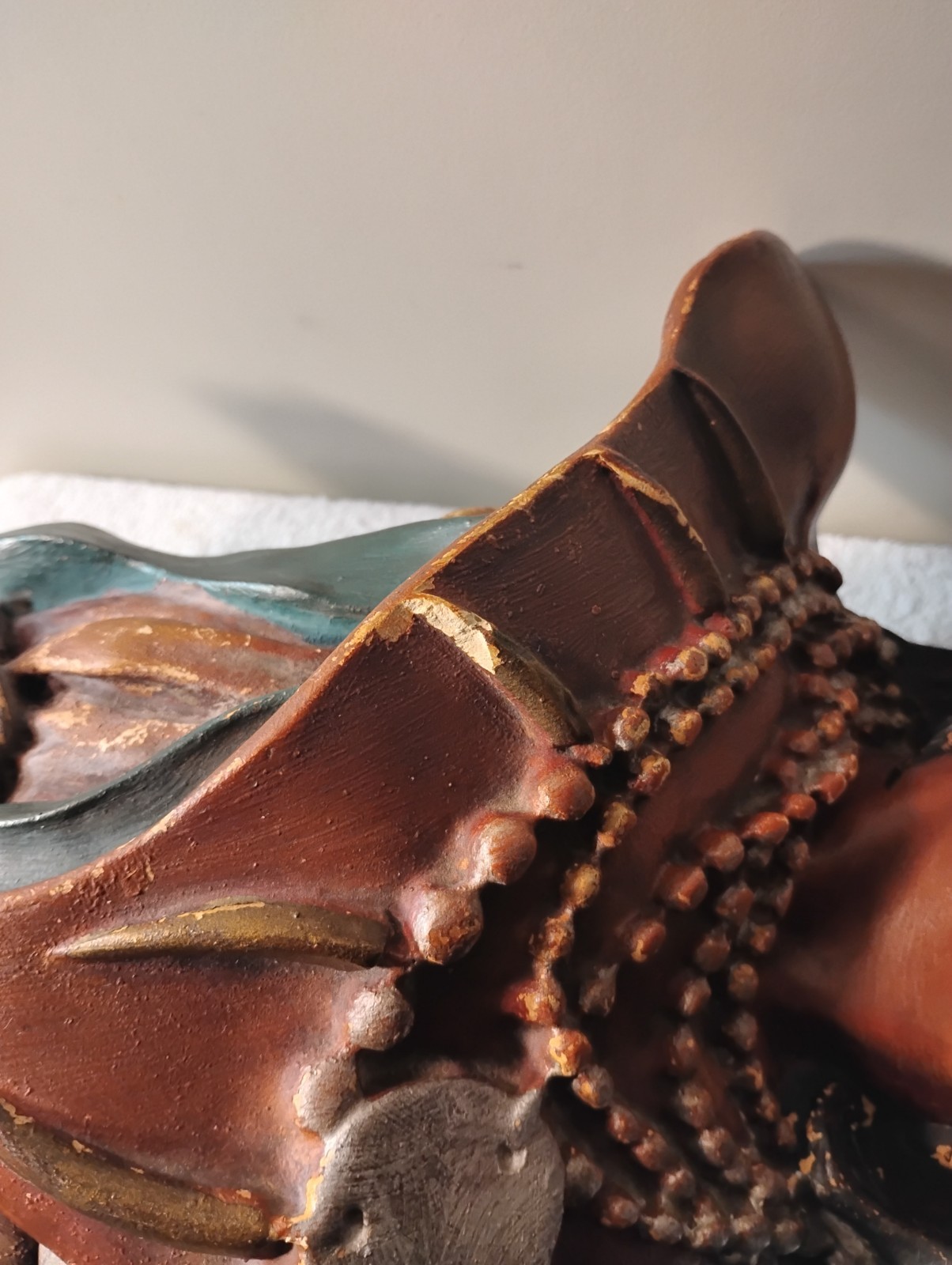 Vtg Hiawatha Native American Chalkware Bust Figure Cigar Store Statue SUPERB 21"