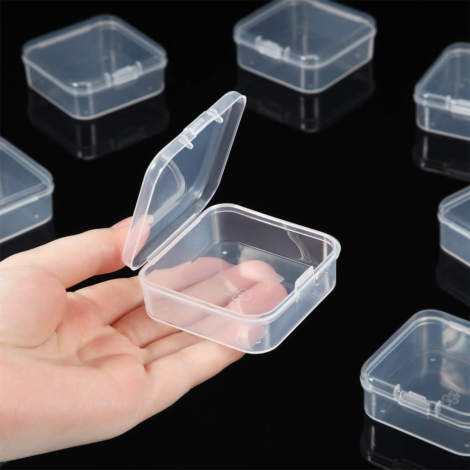 24x Small Plastic Storage Boxes for Coins, Screws, Jewelry
