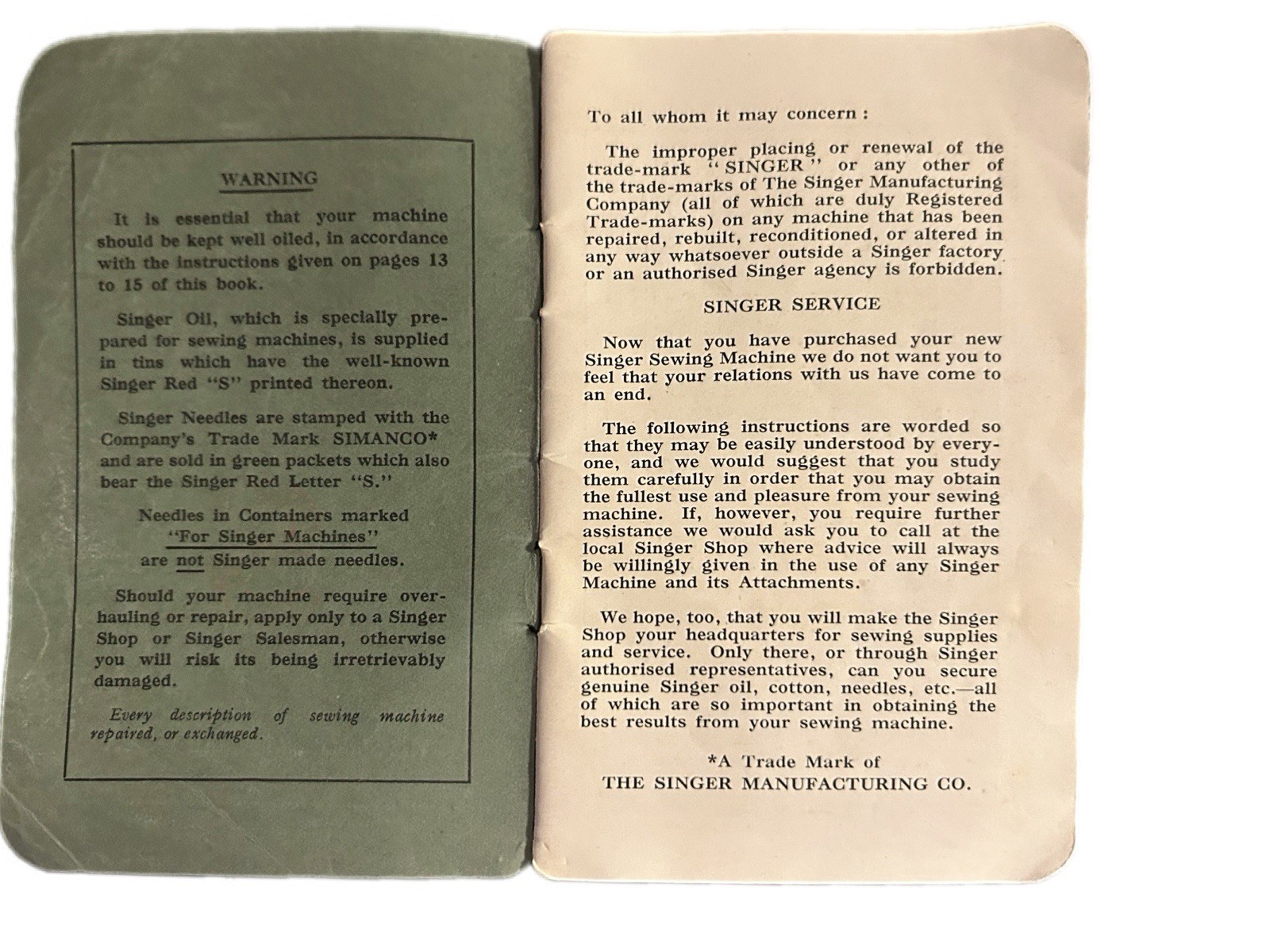 Vintage Singer Sewing Machine No. 15K88 Central Bobbin Reverse Feed Owners