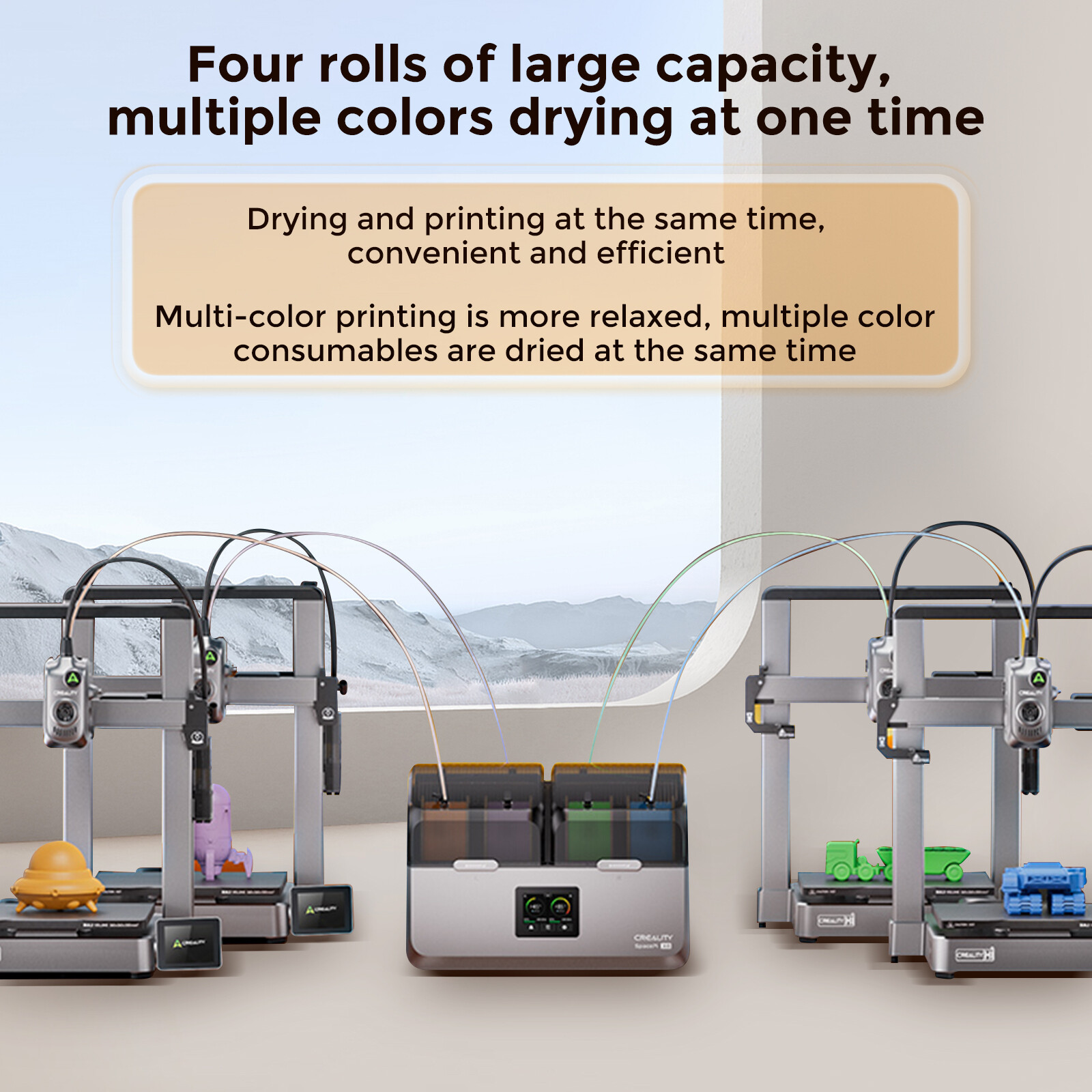 OPEN BOX Creality SpacePi X4 Filament Dryer Filament Dryer Box 360° 200W Heating