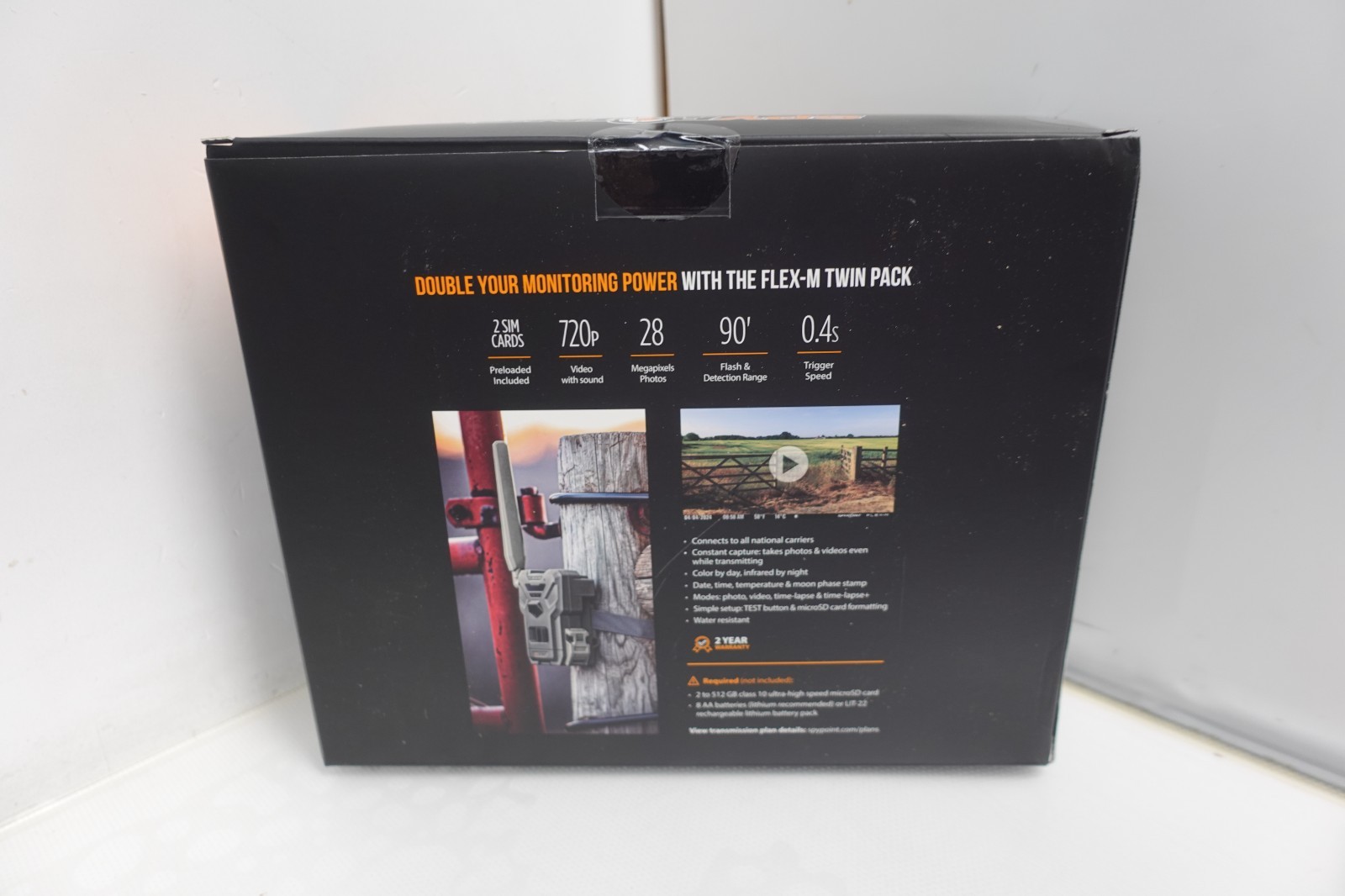 SPYPOINT Flex-M Twin Pack Cellular Trail Camera with GPS, Night Vision, Dual-Sim