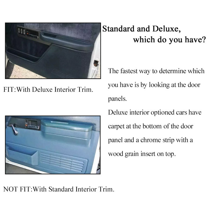 2Pcs For 1990-94 Chevrolet GMC C/K 1500 2500 3500 Front LH RH Blue Door Armrest