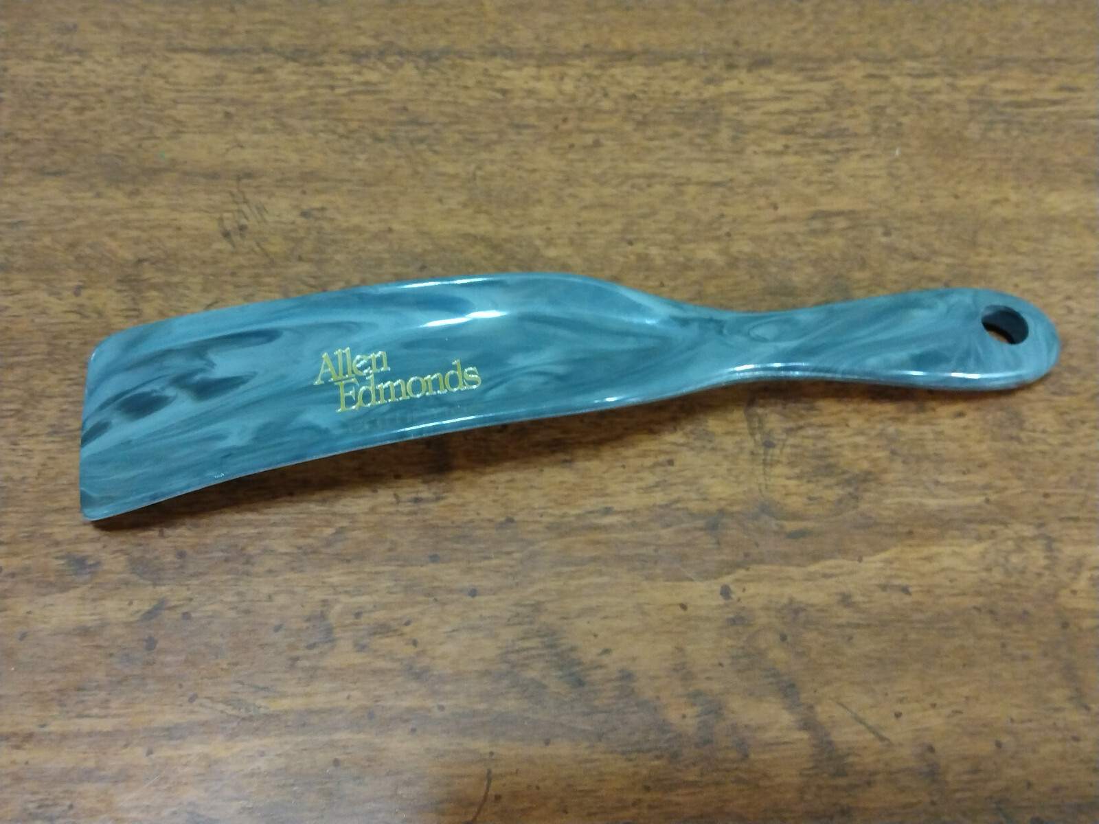 Allen Edmonds Plastic Shoe Horn Grey Marble Swirl 7" Long