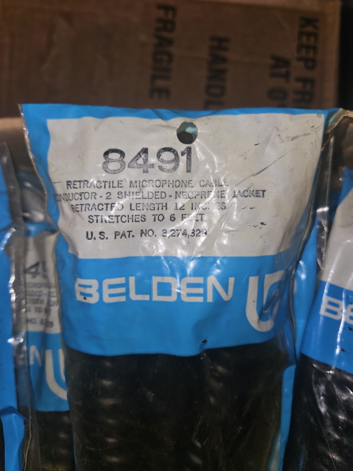 VINTAGE NOS BELDEN REPLACEMENT HAM RADIO CORD #8491 HEAVY DUTY CONDUCTOR 6FT.