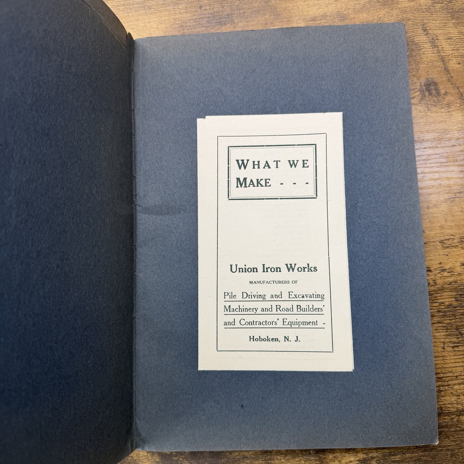 1915 Union Iron Works Hoboken NJ Pile Driving Machinery Catalogue No. 34 Rare