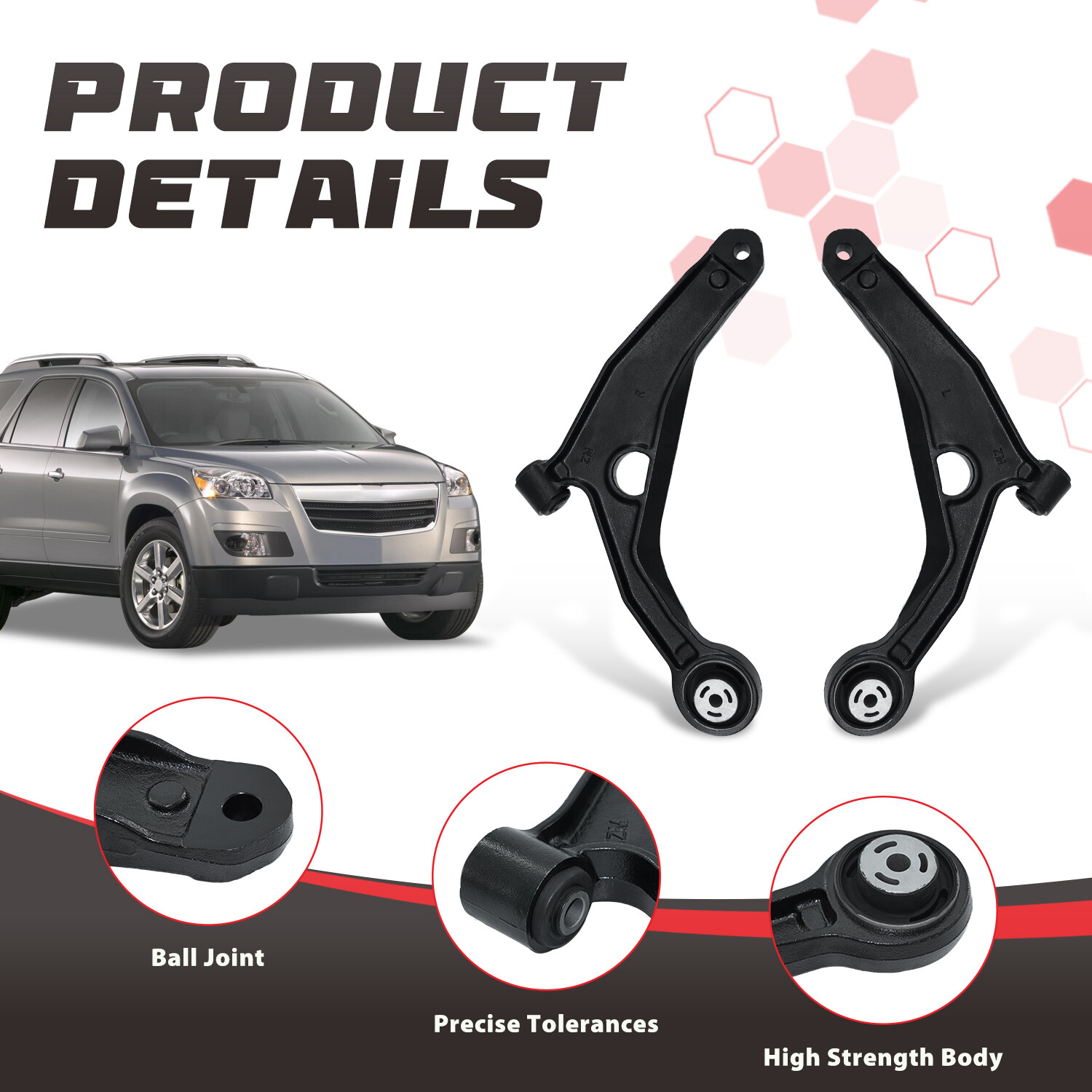 12Pcs Front Control Arm Kit Ball Joint Sway Bar for 2009-2015 Dodge Journey