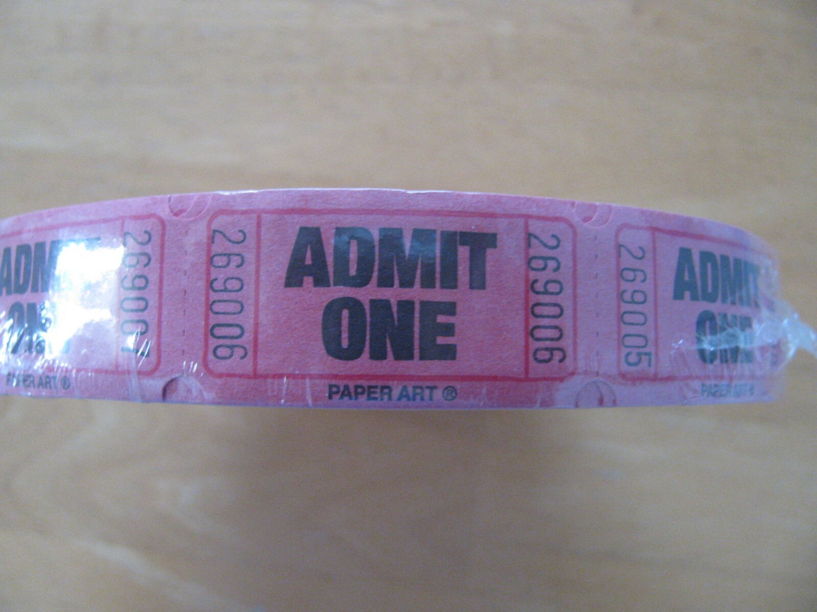 Creative Converting 1-Part ADMIT ONE Red Tickets 2000/Roll NIP