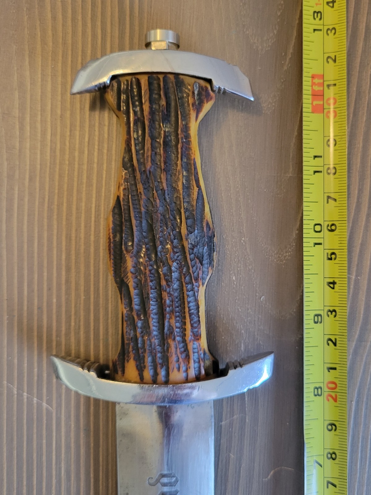 WWII German Stag Handle Fighting Knife/Dagger by Malsch & Ambronn Steinbach