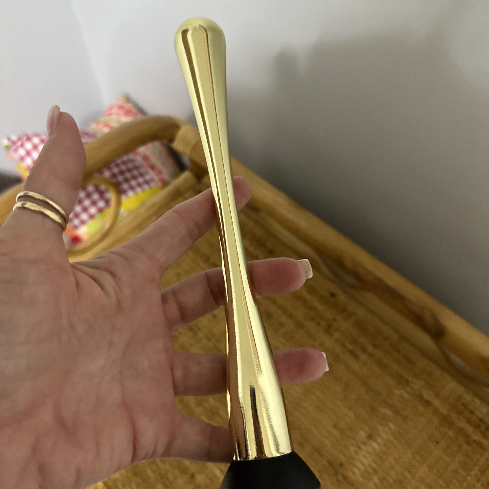 9inch Stainless Steel Cocktail Muddler Drink Muddler Bar Tool Gold