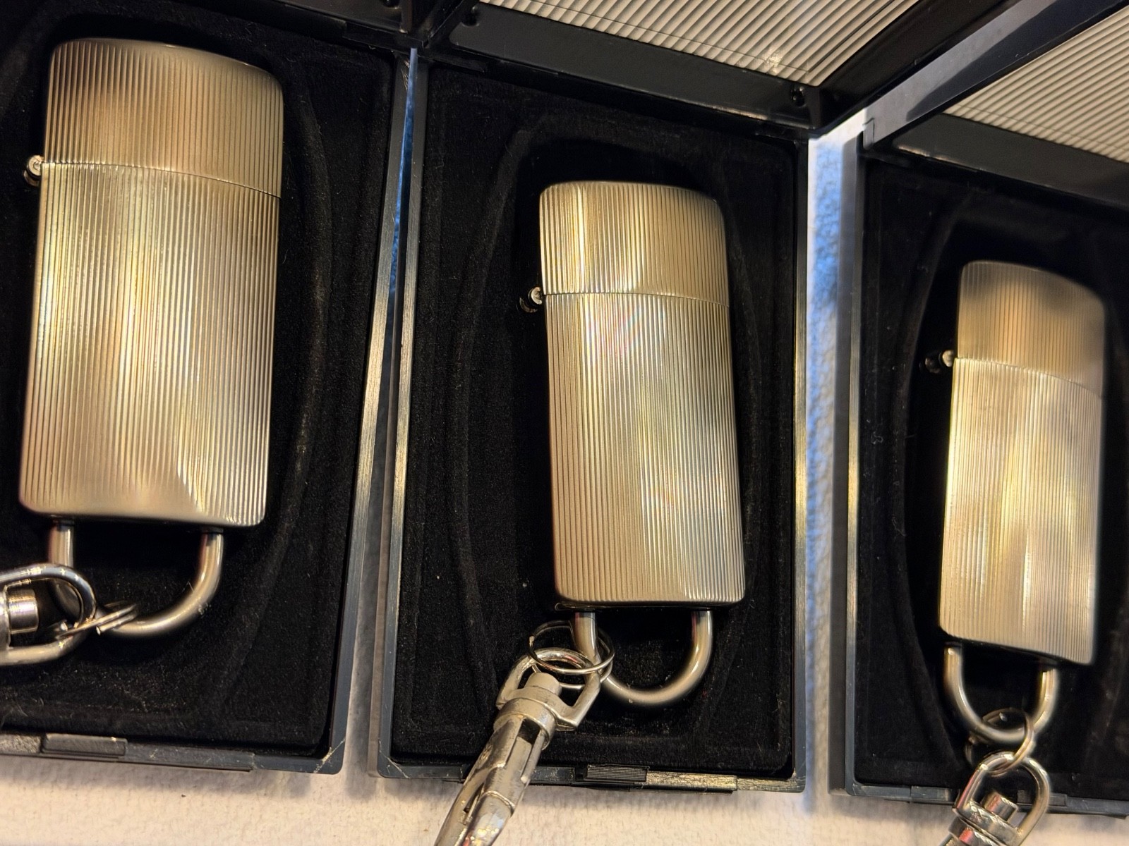 Brand New NOS Sarome Cigarette Cigar Lighter Lot Tobacciana Clip Chain Lot 12