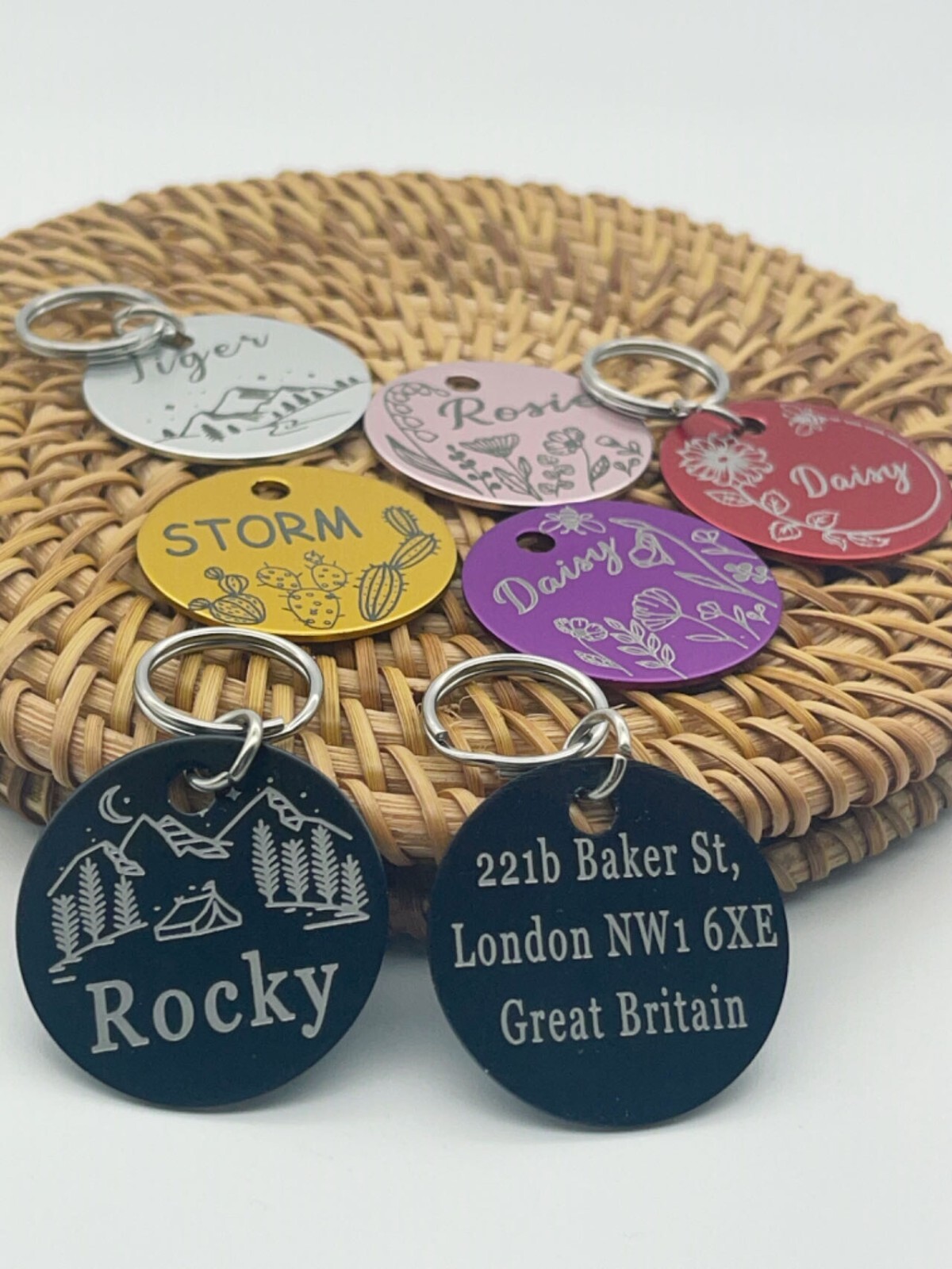 PAWPAW TAGS Customize Dog Cat ID Tags Personalized Pet ID Tags Designed