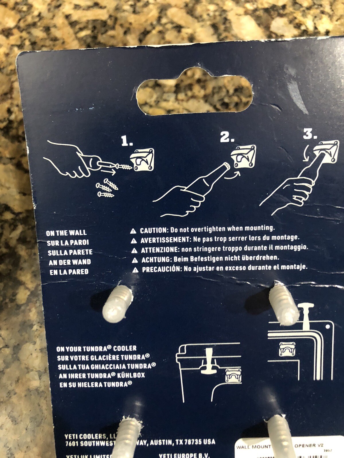 YETI Wall or Cooler Mounted Bottle Opener Stainless Steel (New)