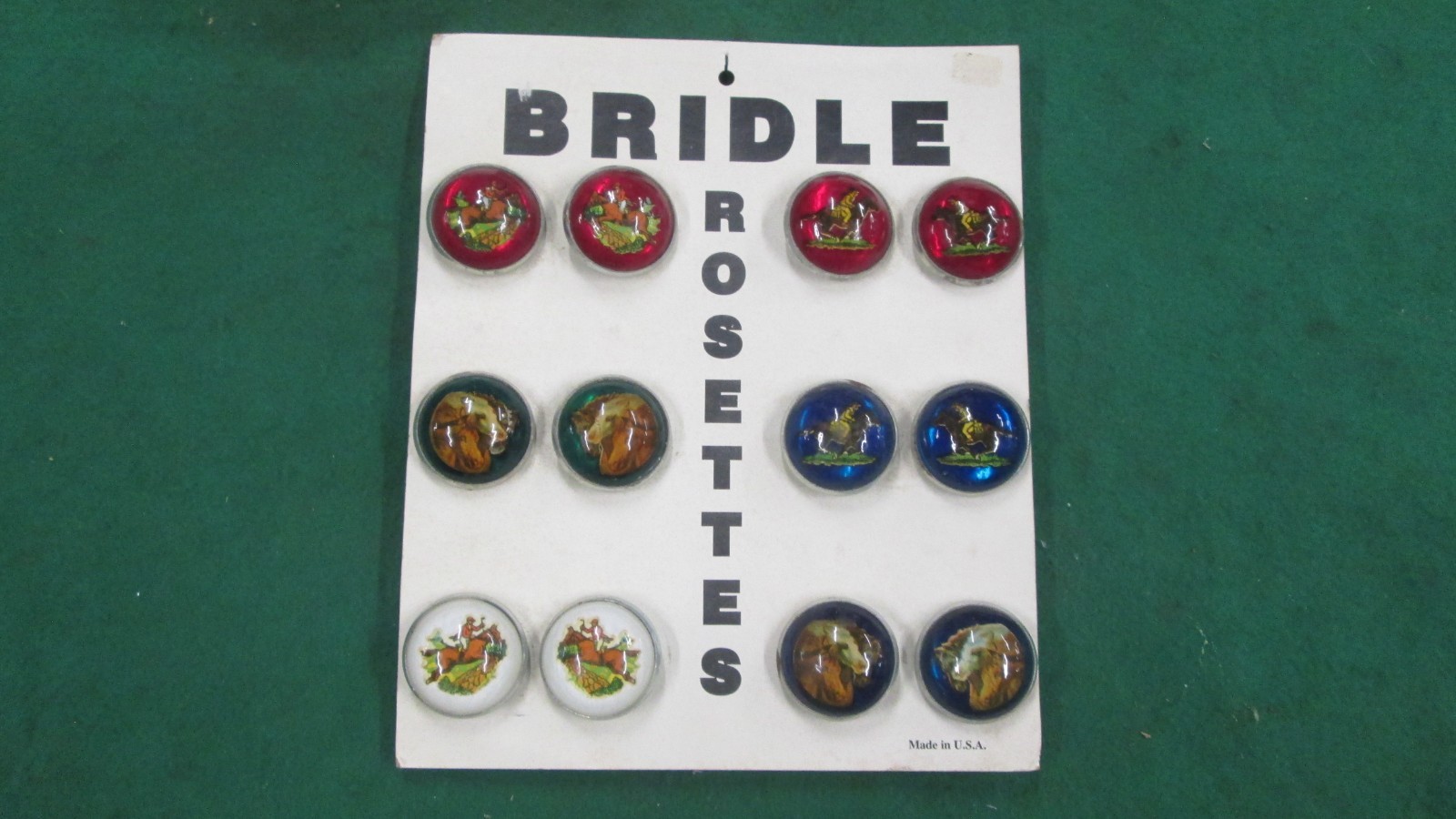 6 Sets H.A. Chapman Bridel Rossettes On Display Card Estate Find