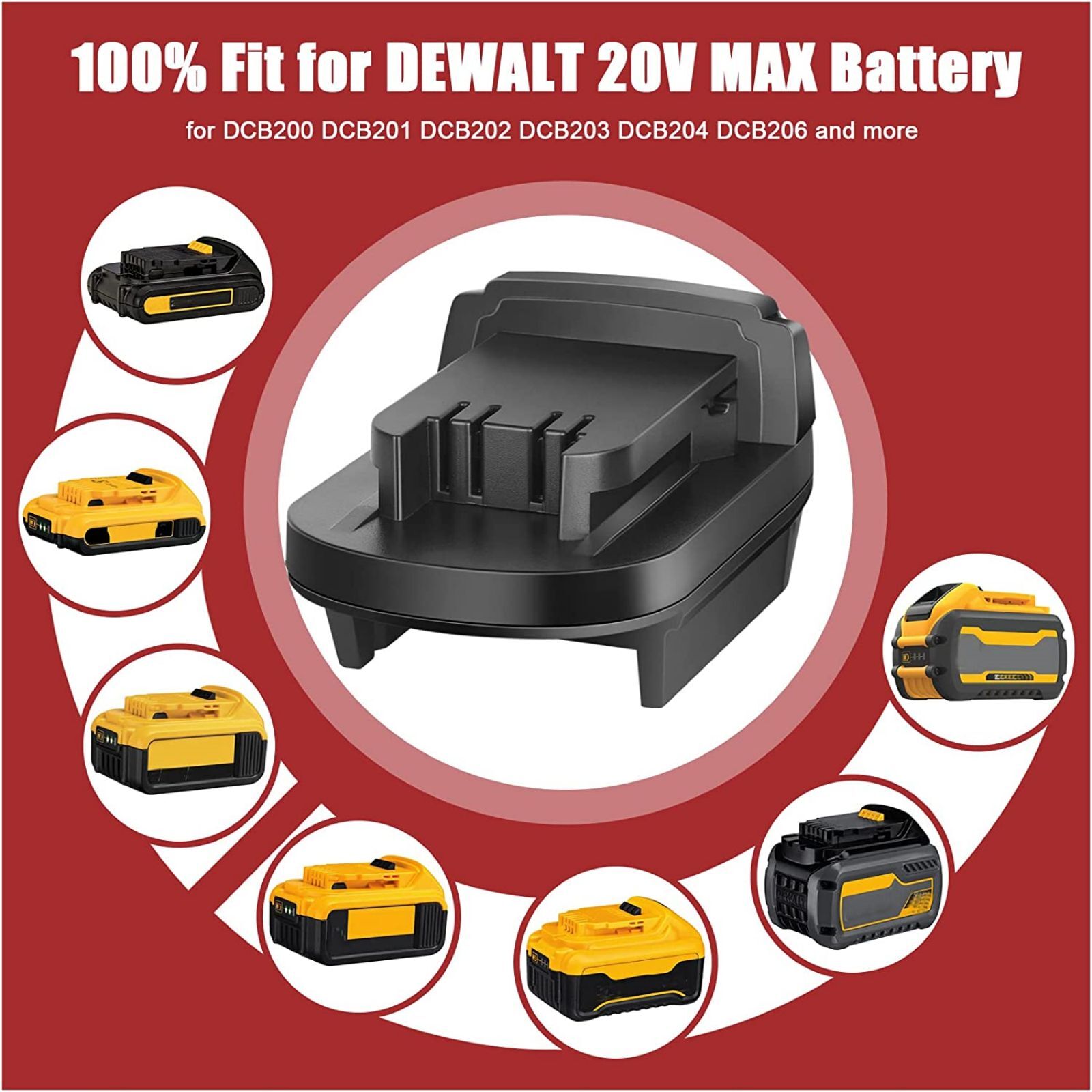 Battery Adapter for De walt 20V Li-Ion Batteries Convert to Milwaukee 18V Tools