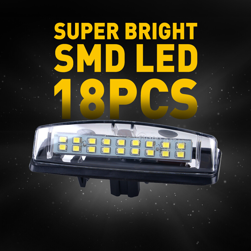 2X LED License Plate Light Rear Lamps Tag 6000K For 2007-2012 Toyota Yaris Sedan