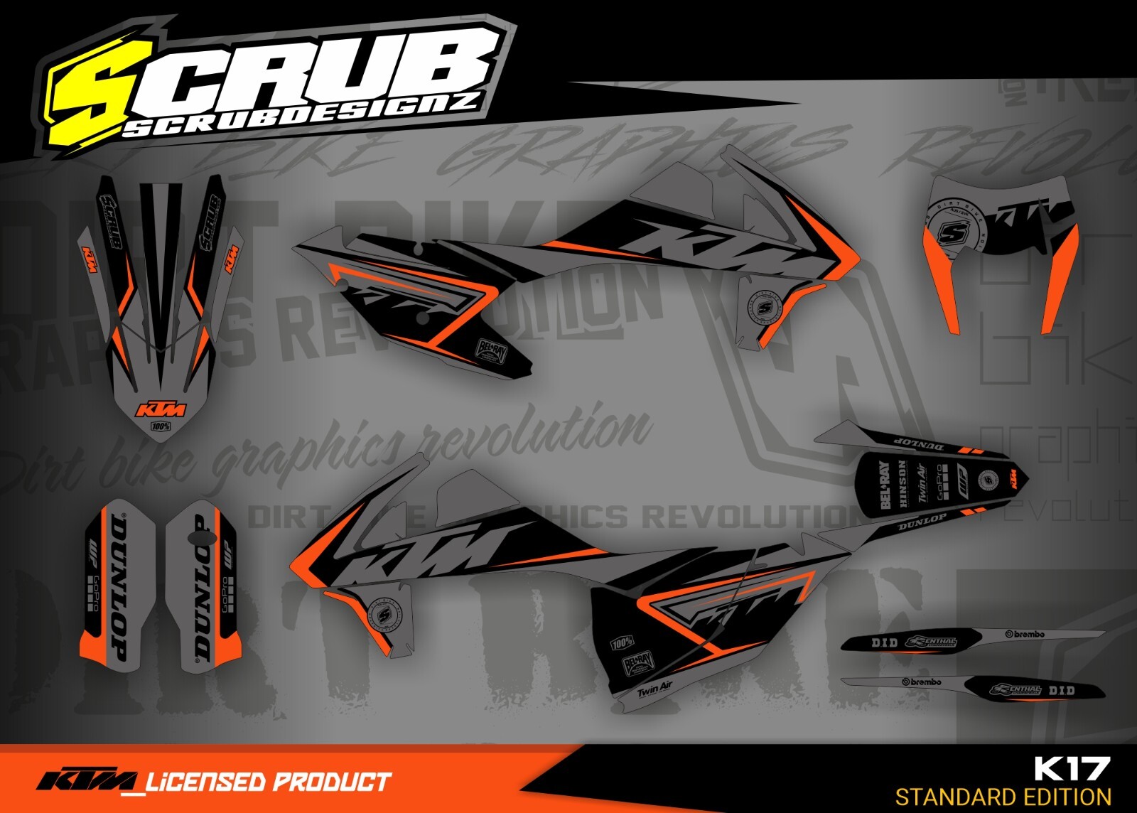Plastics + Graphics KTM 2017 2018 2019 XC-W XCF-W EXC EXC-F