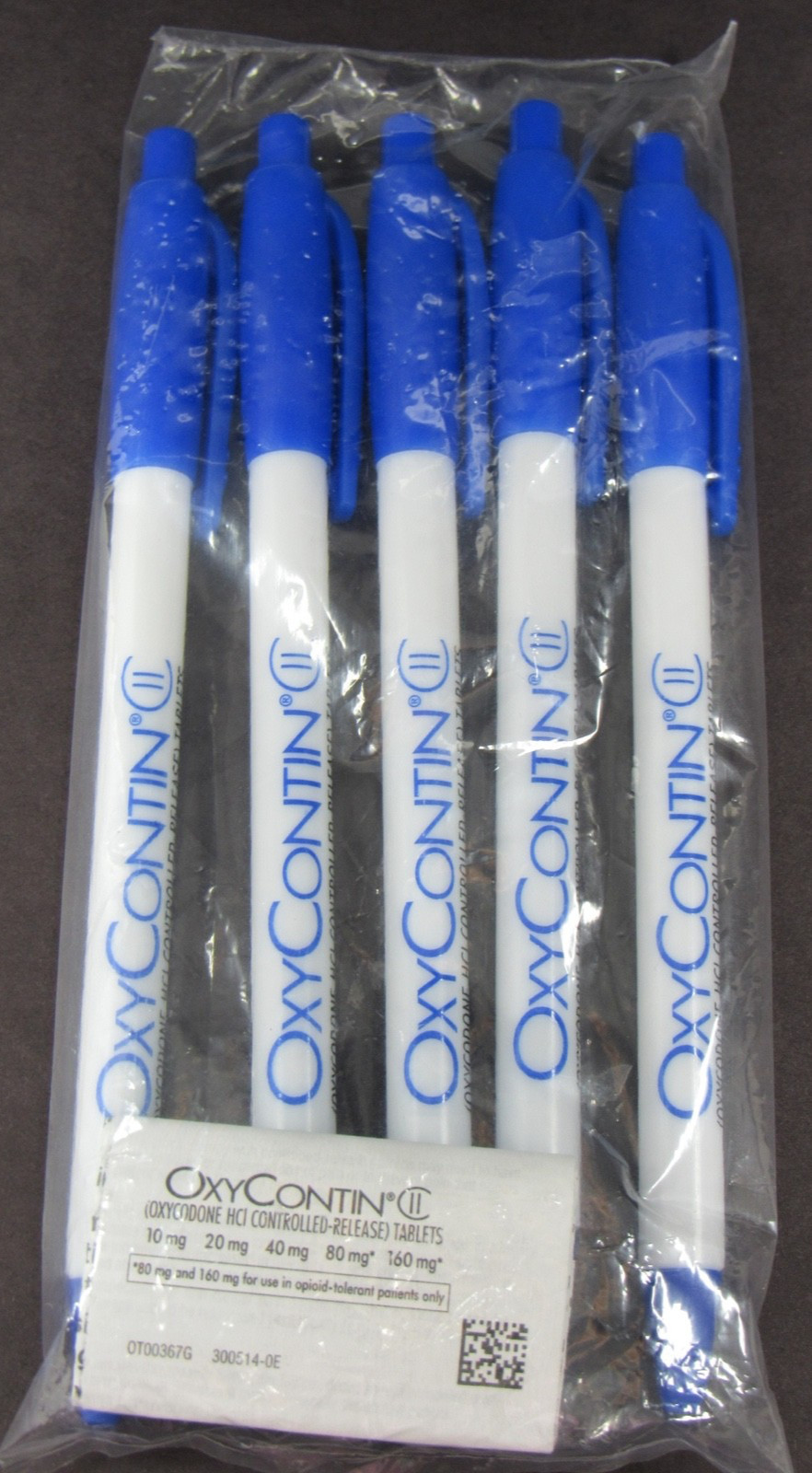Oxycontin PENS Drug Rep Pharmaceutical Promo Lot of 5 Sealed in Original Package