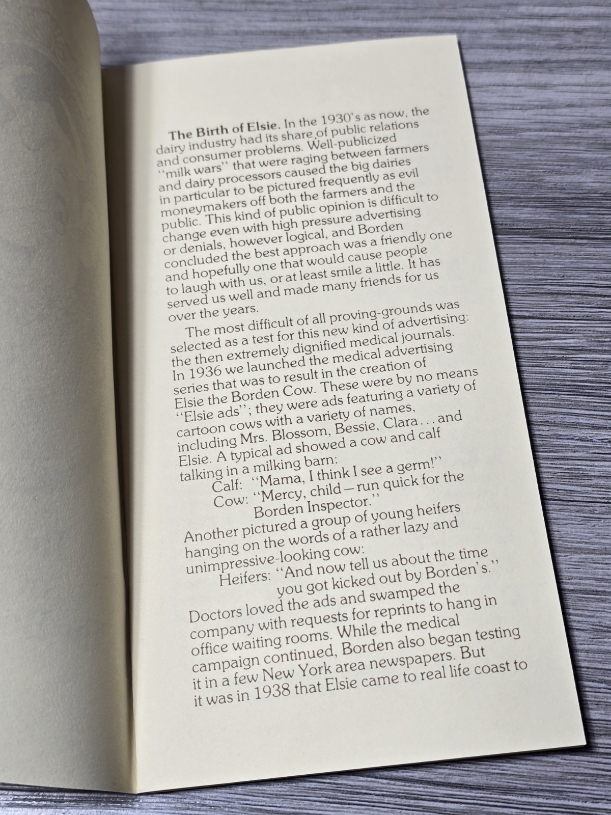 1970s The Story of Elsie The Borden Cow 20 Page Vintage Advertising Booklet