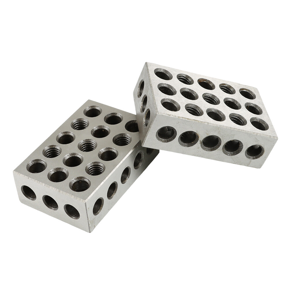 1-2-3 123 BLOCK SET 23 HOLES With Screws HEX KEY MATCHED PAIRS .0001" PRECISION