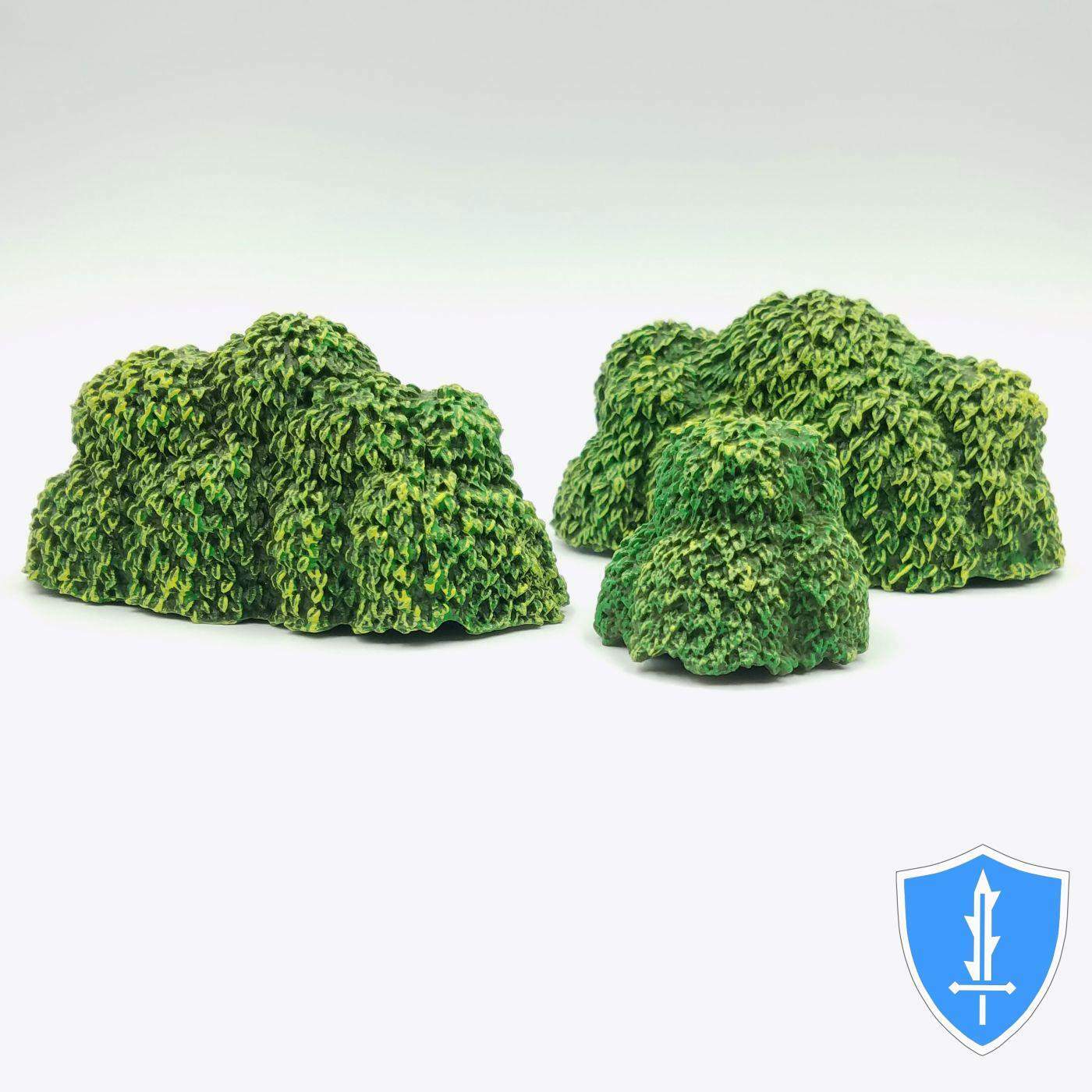 Verdant Bushes x3 - Monster Fight Club D&D Pathfinder Painted Scenery