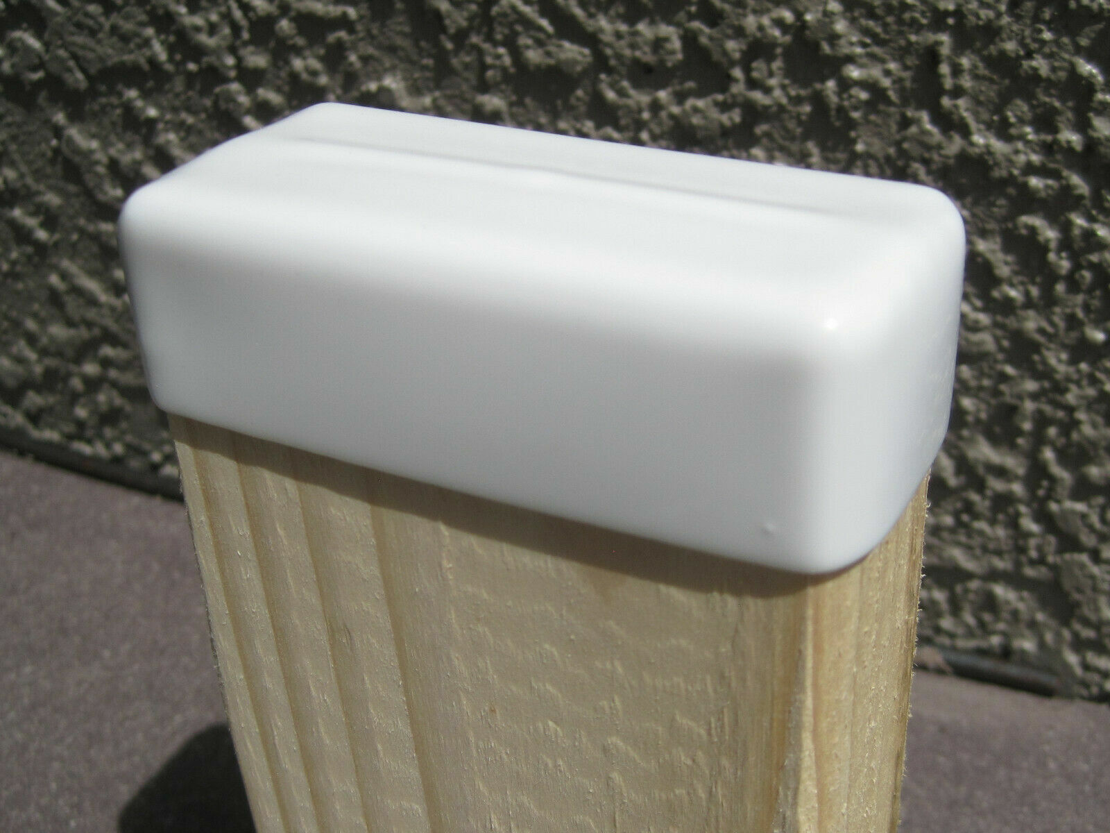 4 PK: Vinyl End Cap For 2x4 Wood Post Stud Cover (1-1/2" x 3-1/2") White Rubber