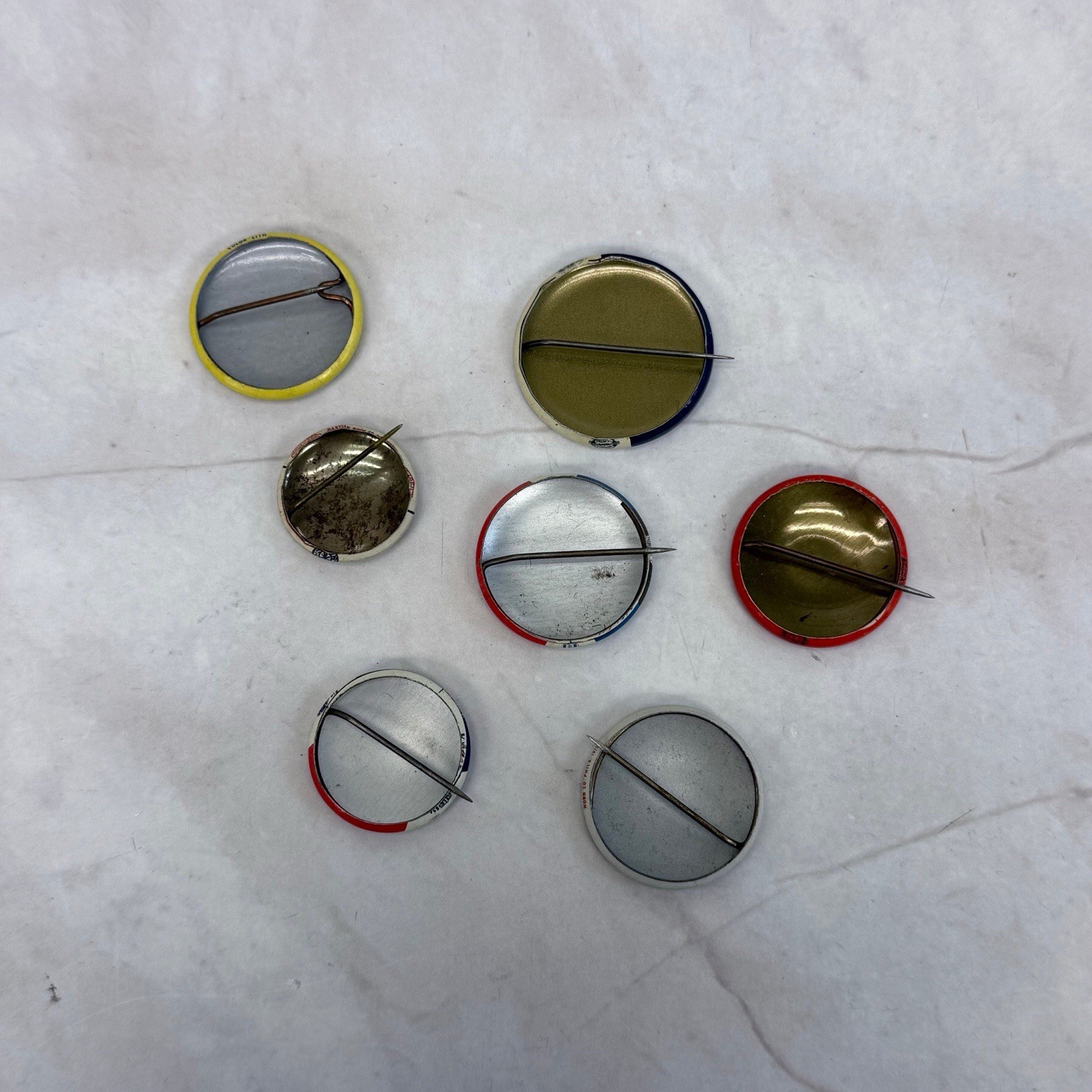 Vintage Political Pinback Button & Tobacco Tin Lot Reagan JFK Nixon 27 pcs