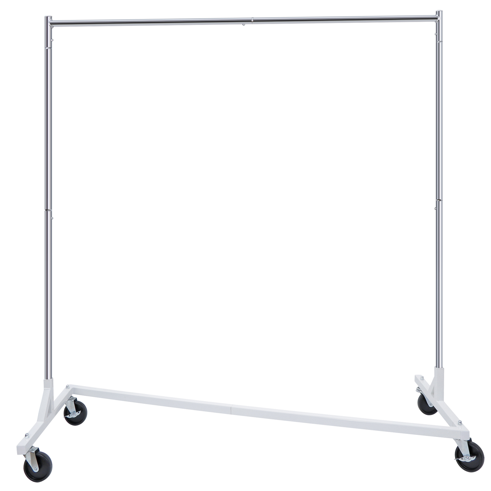 Commercial Garment Rack Rolling Collapsible Clothing Shelf Z-Base w/ Wheels