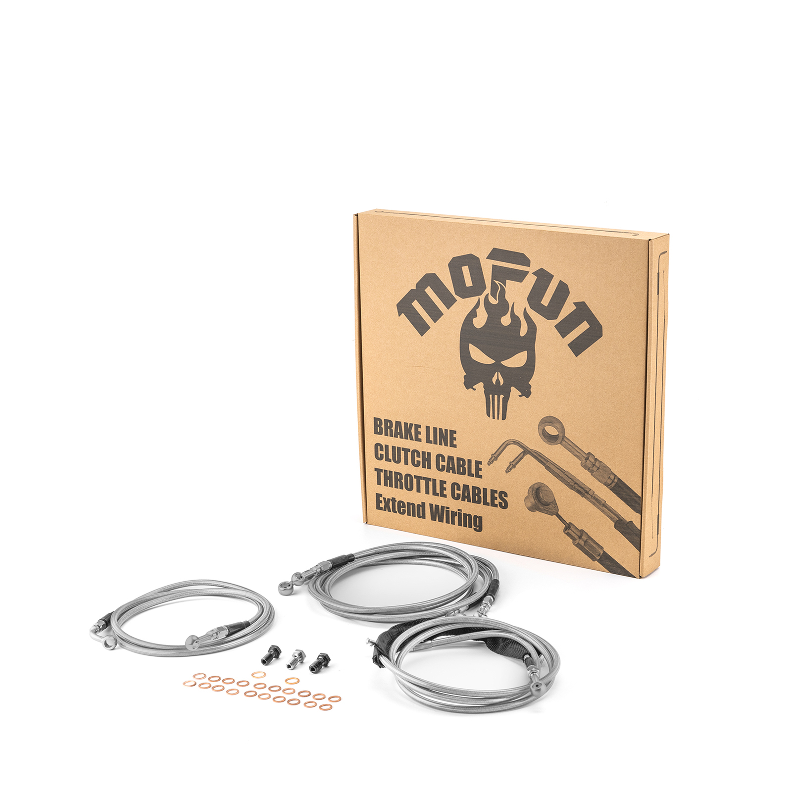 16" 18" Ape Hangers Brake Line Clutch Cable Kit For ABS Harley Touring 2014-2016