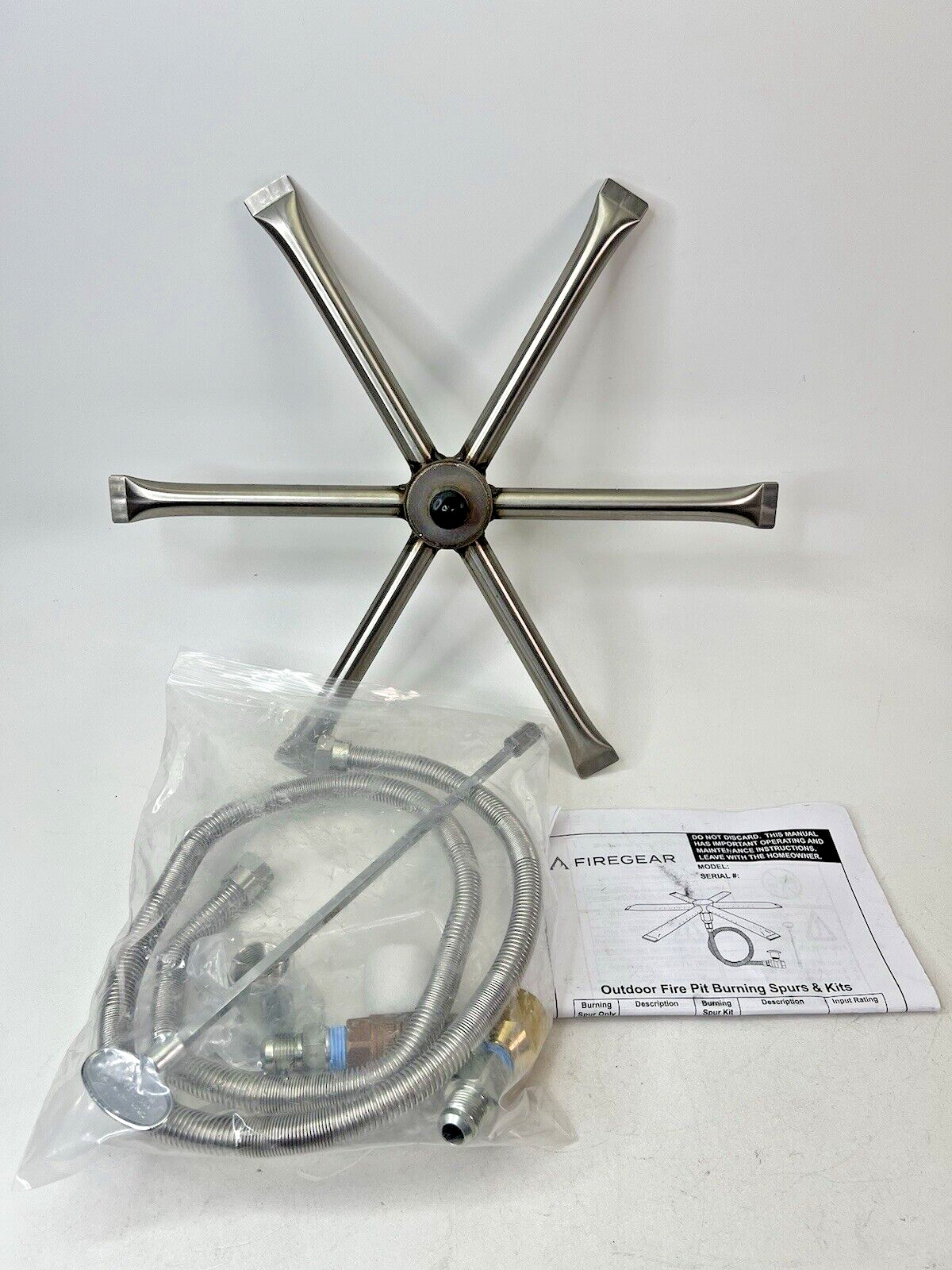 Firegear DBS-16K Stainless Steel Outdoor Gas Fire Pit Burning Spur 16"