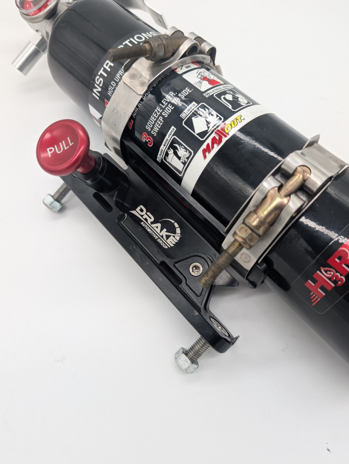 Drake FIREX-MNT-DAG Quick Release Fire Extinguisher Mount and H3R Extinguisher