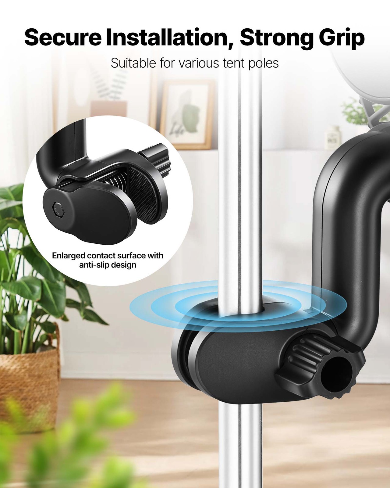 VEVOR Grow Tent Clip-On Plant Fan, Rechargeable USB, 2-Pack