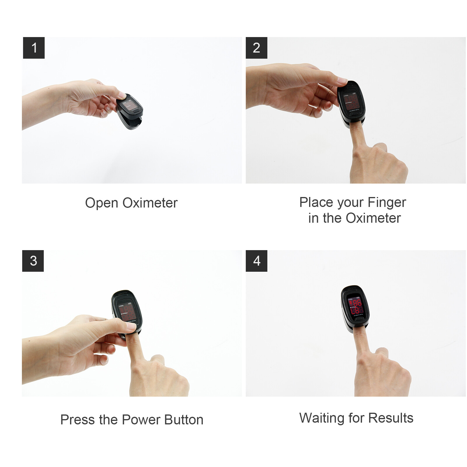 Fingertip Pulse Oximeter Finger Blood Oxygen SpO2 PR Heart Rate Monitor,bag USA