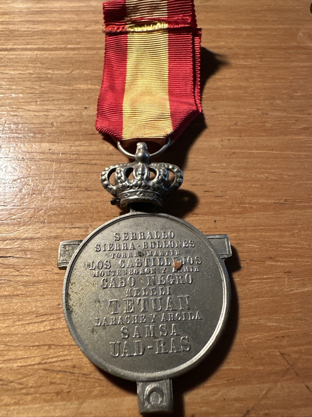 Scarce Spanish Medal Of Africa 1860 , Silver Multi Piece Construction