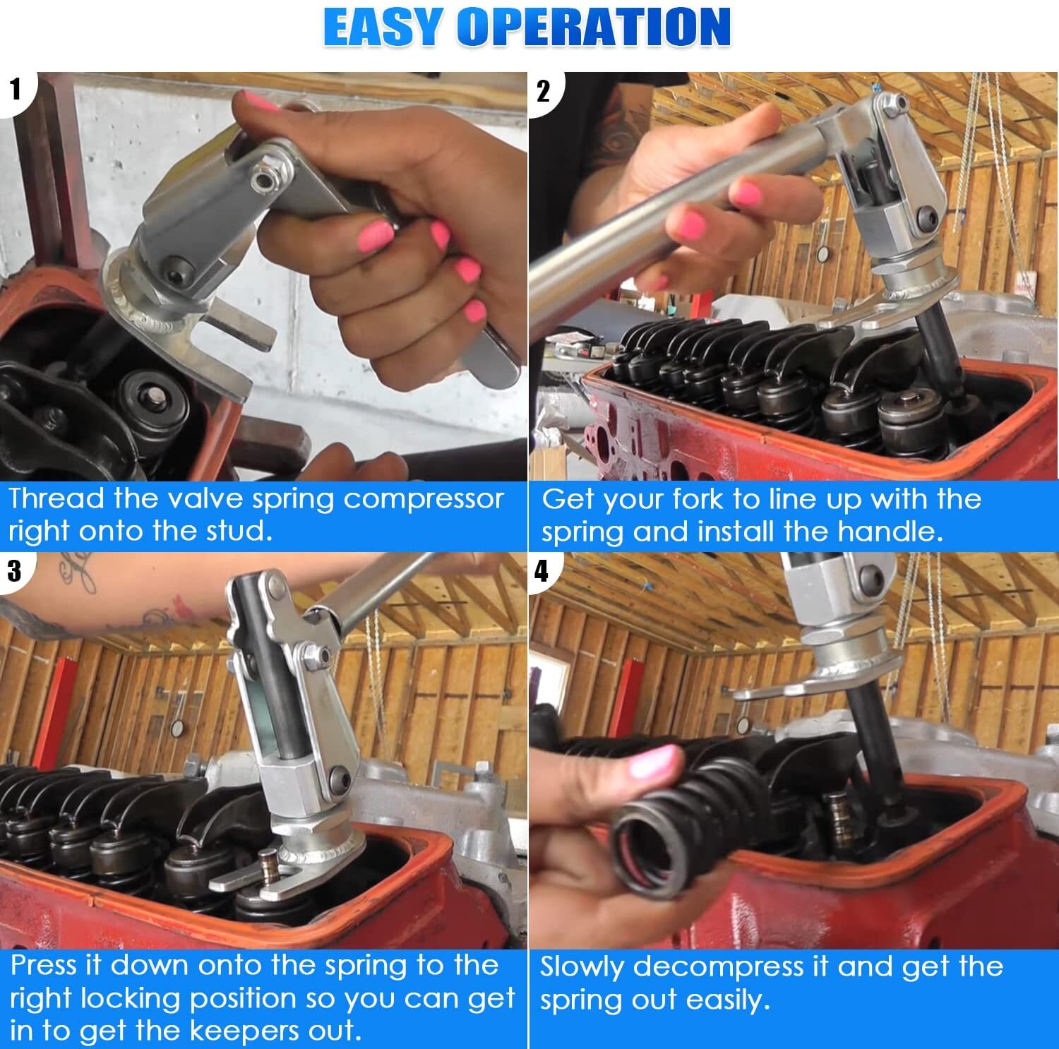 New Proform Valve Spring Compressor Remove Stud Mount FOR all 3/8" & 7/16" 66784