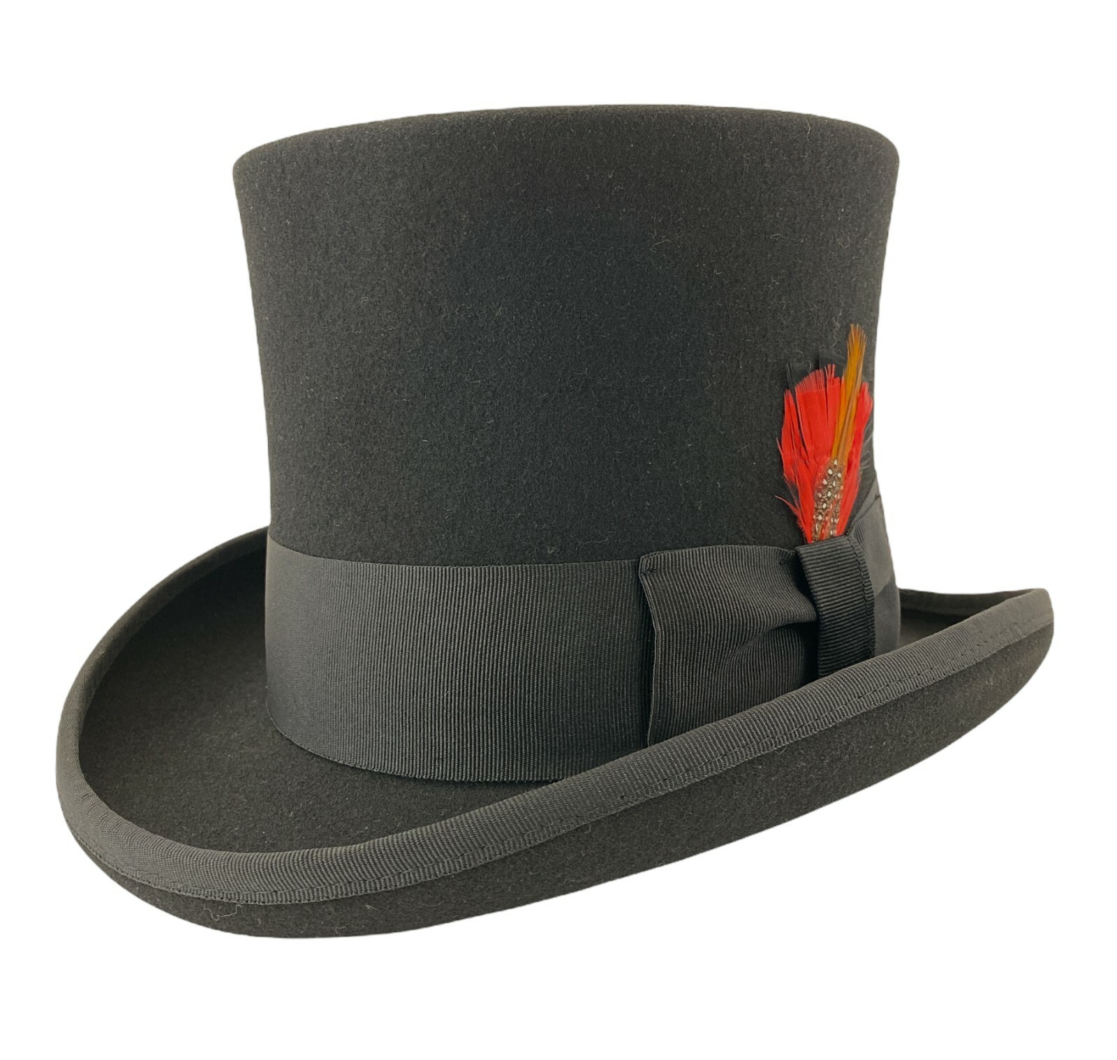 Black Tophat Wool Felt Victorian Costume Slash Mad Hatter Steampunk Rock Top Hat