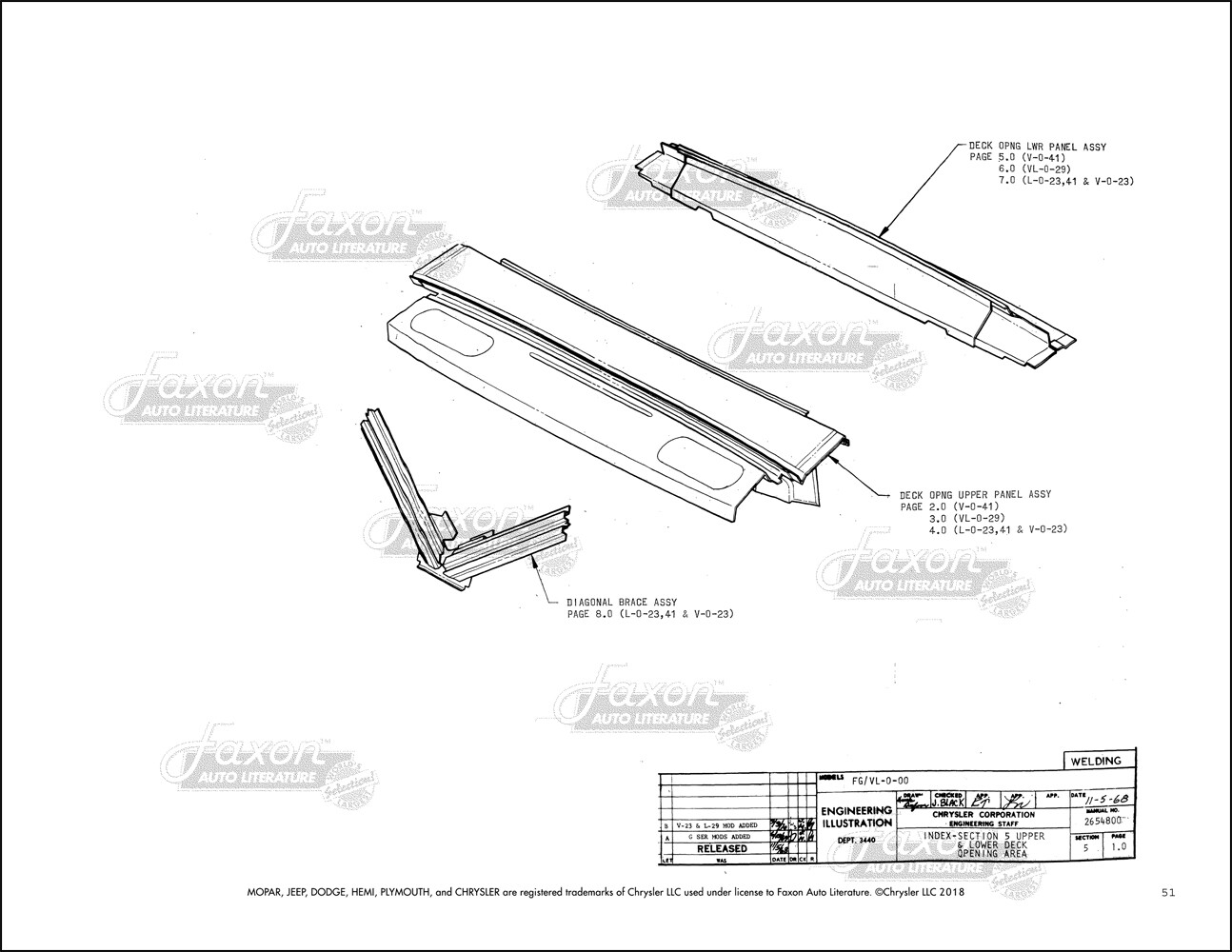 1970-1971 Dart Electrical and Body Assembly Manual Dodge 340 Swinger Demon