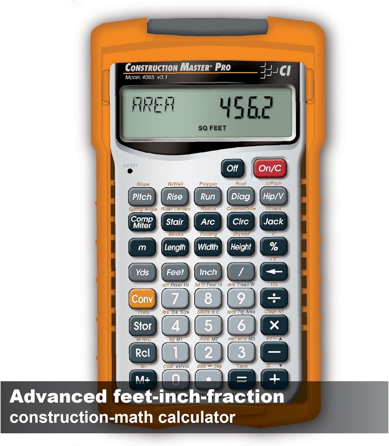 Calculated 4065 Construction Master Math Feet-inch-Fraction Calculator