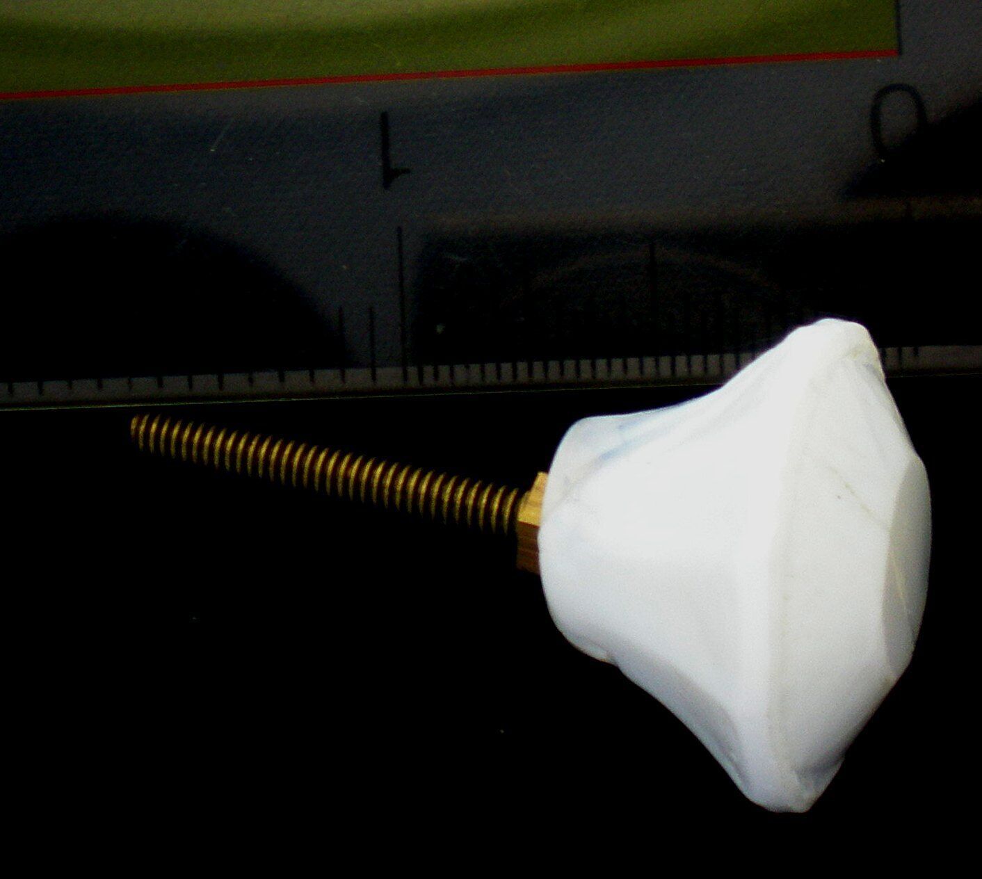 RARE OLDER MILKGLASS FACETED PULLS HANDLES KNOBS