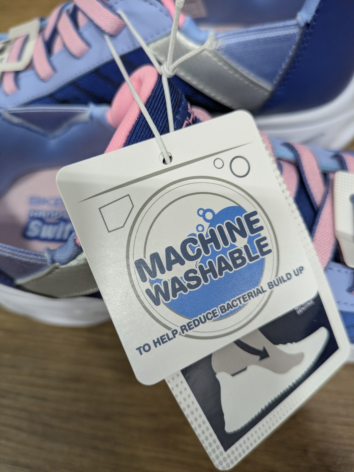 Skechers Kids Lightweight Hands Free Swift Fit Sneaker Navy/Multi Size 1