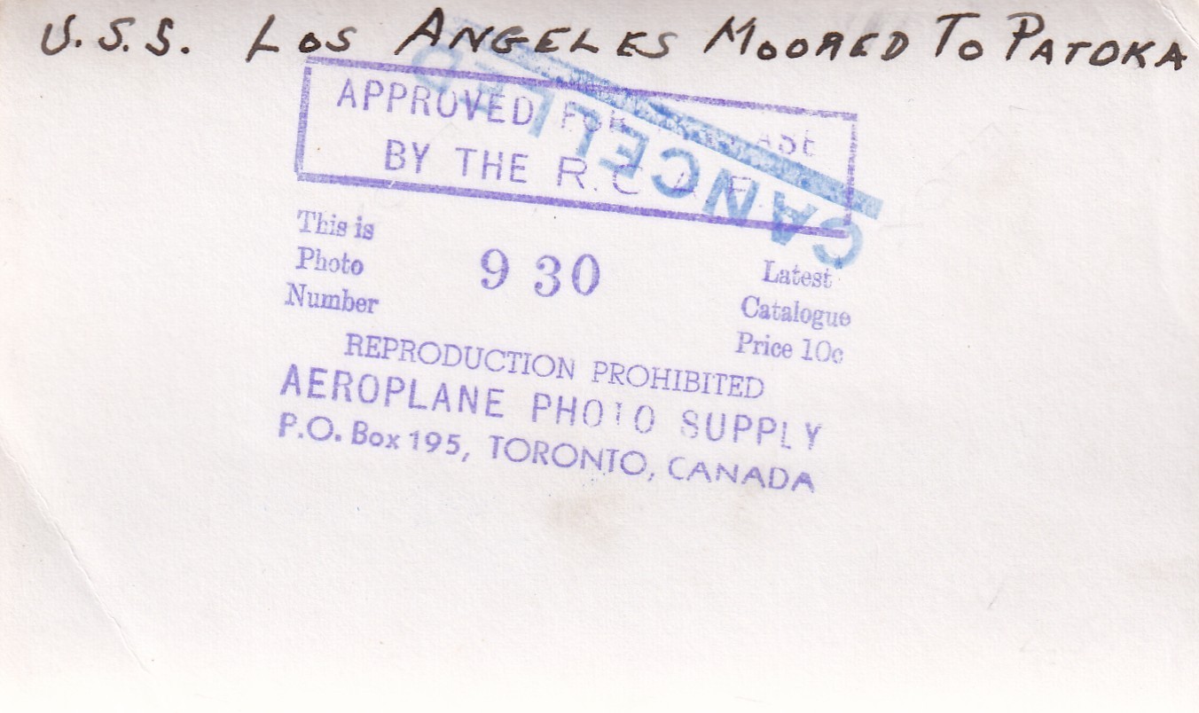 Vintage 1940's Aeroplane Photo Supply Navy USS LOS ANGELES ZEPPELIN AIRSHIP 591