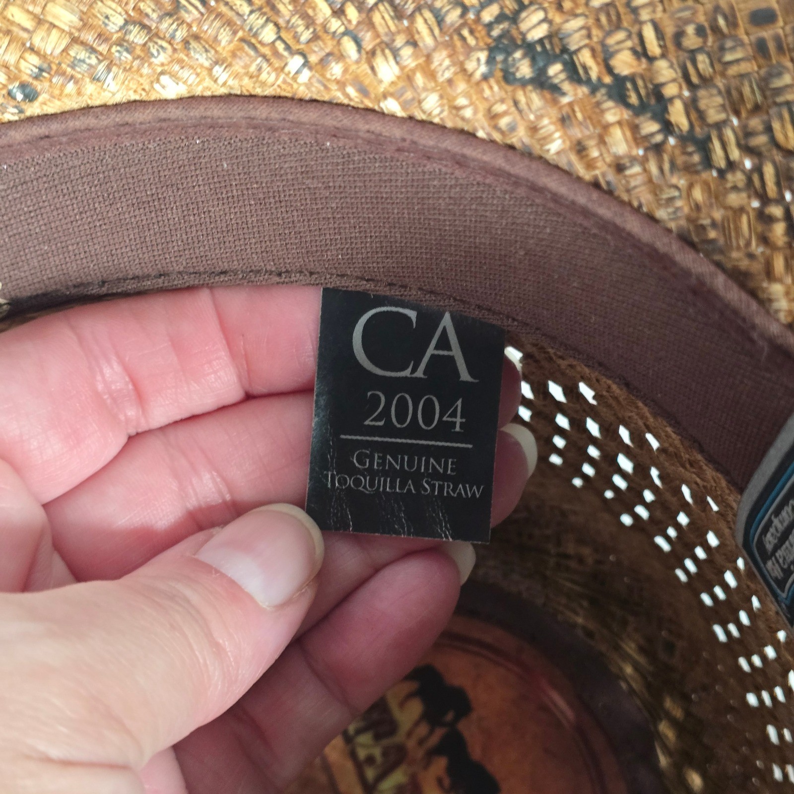 Stampede Hats Darling Cowboy Hat Tequilla Straw Size Large Brown Hearts Wings