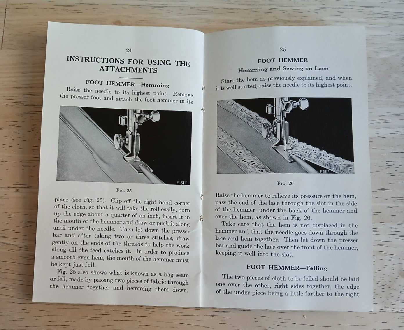 Original Singer Sewing Machine Owner's Instruction Manual for 66 & Attachments