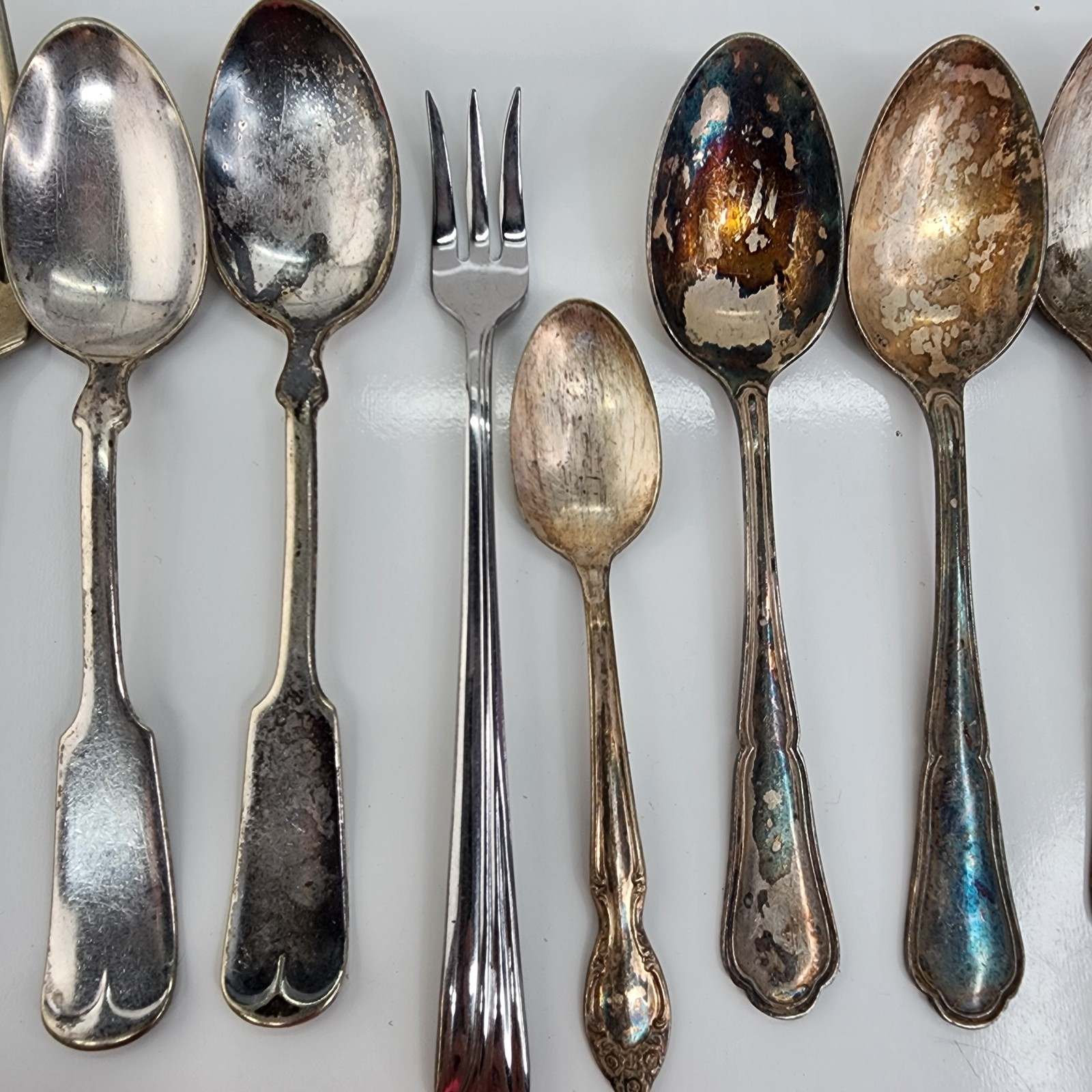 Lot 8 Vintage Silverplate Flatware Forks Spoons Mixed Patterns Craft ACME Rogers
