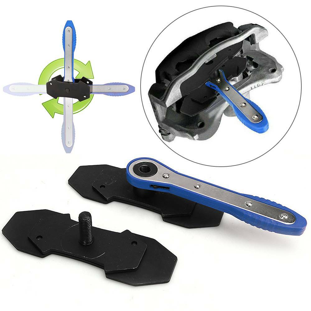 Car Ratchet Brake Piston Spreader Wrench Caliper Install Tool Press Portable Pad