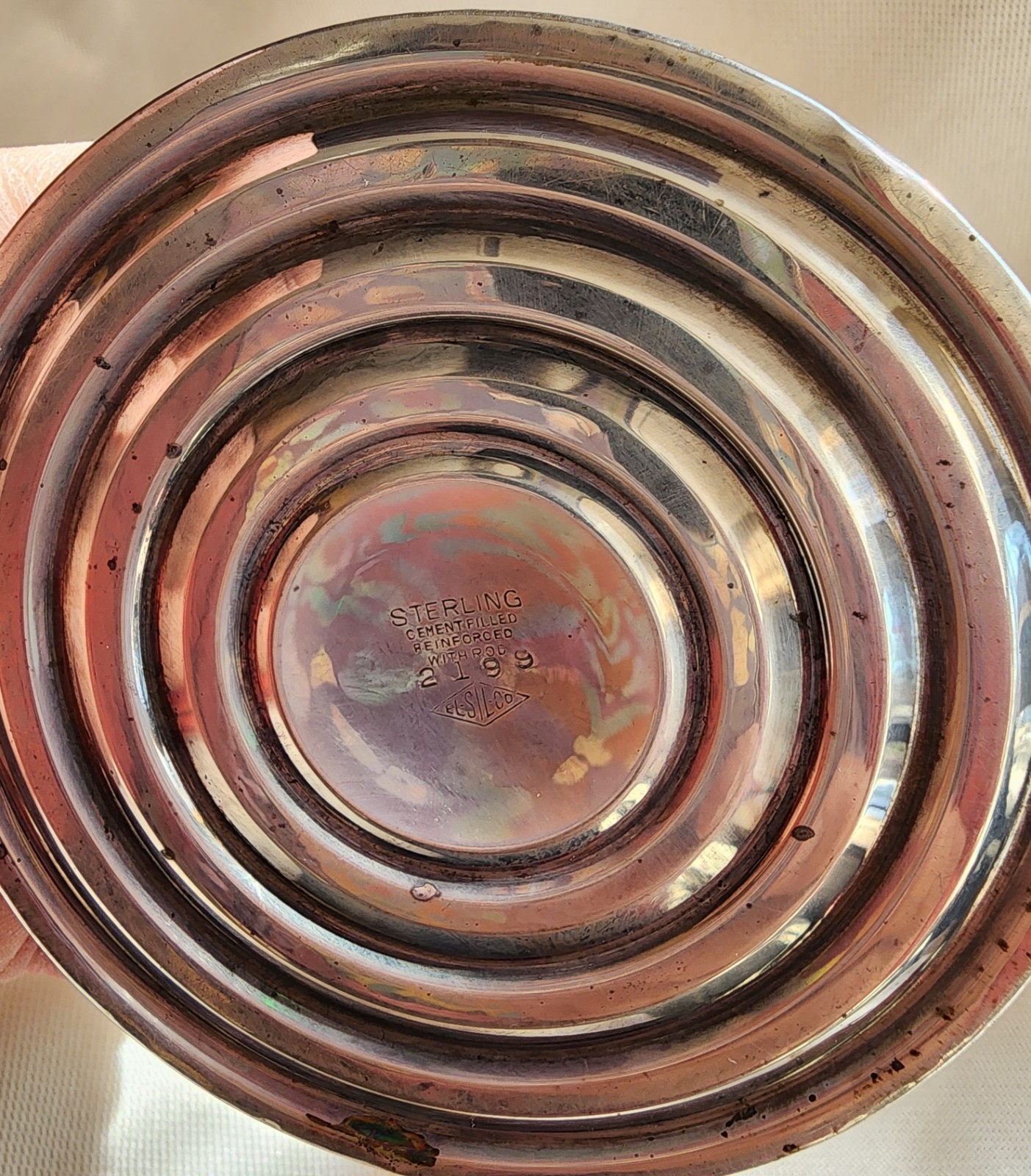 2 Sterling Silver CANDLE HOLDERS 4.5" Tall El Sil Co