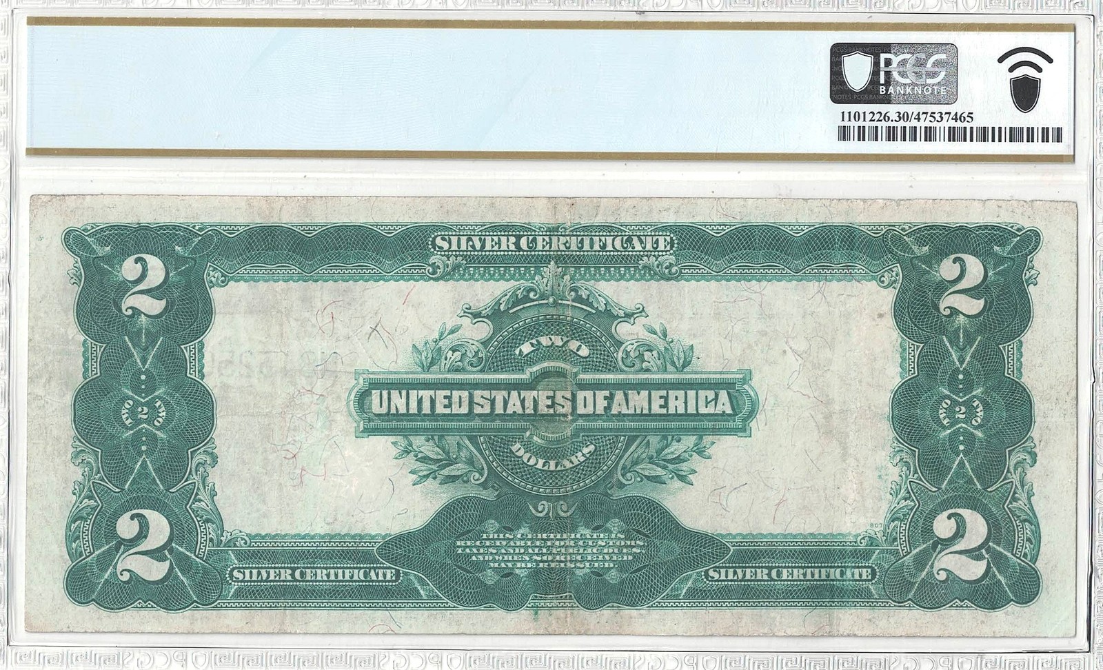 1899 $2 Silver Certificate Fr-255 PCGS VF-30