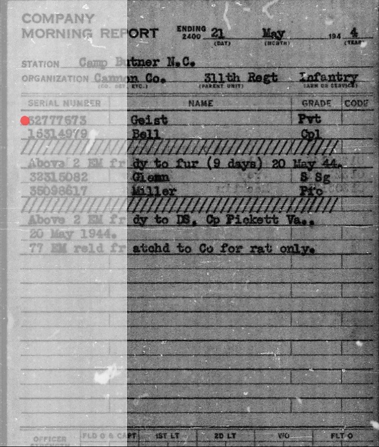 WW2 Named 78th Infantry Division Uniform 311th Infantry Regiment