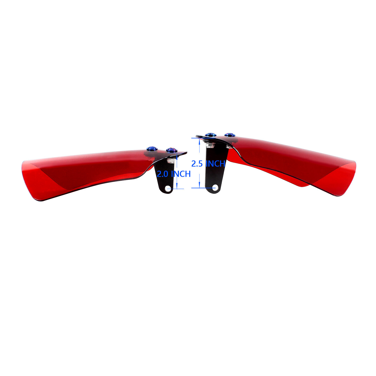 Red Acrylic Hand Grip Windshield Fit Harley Touring Street Glide Road King FLTRX