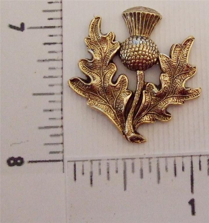 30083          Brass Oxidized Victorian Thistle Jewelry Finding